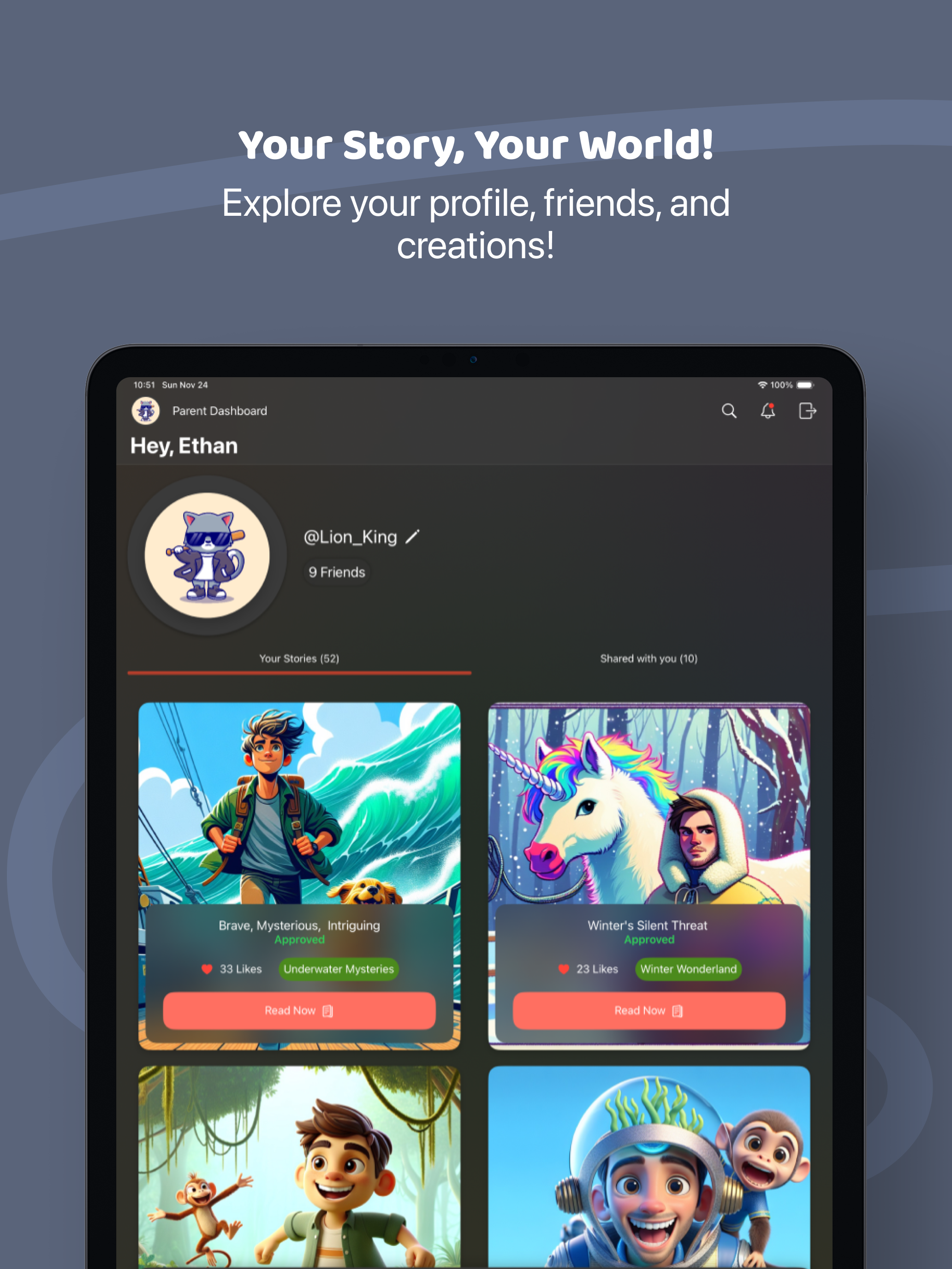 Imagine Tales - Social and AI Playground for children with parental controls media 8