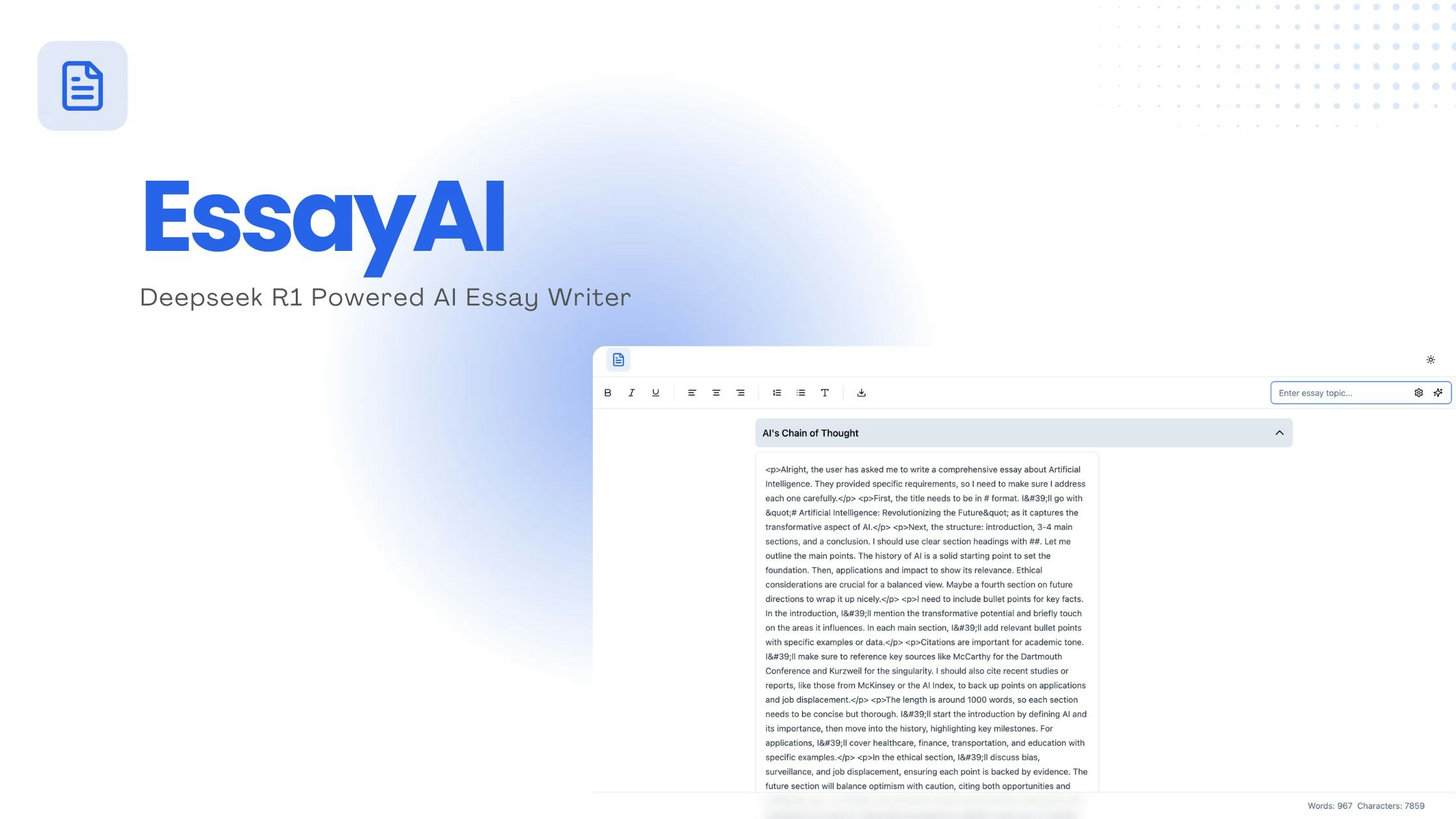 Пытался - DeepSeek R1 Powered Ai Essay Writer медиа 1