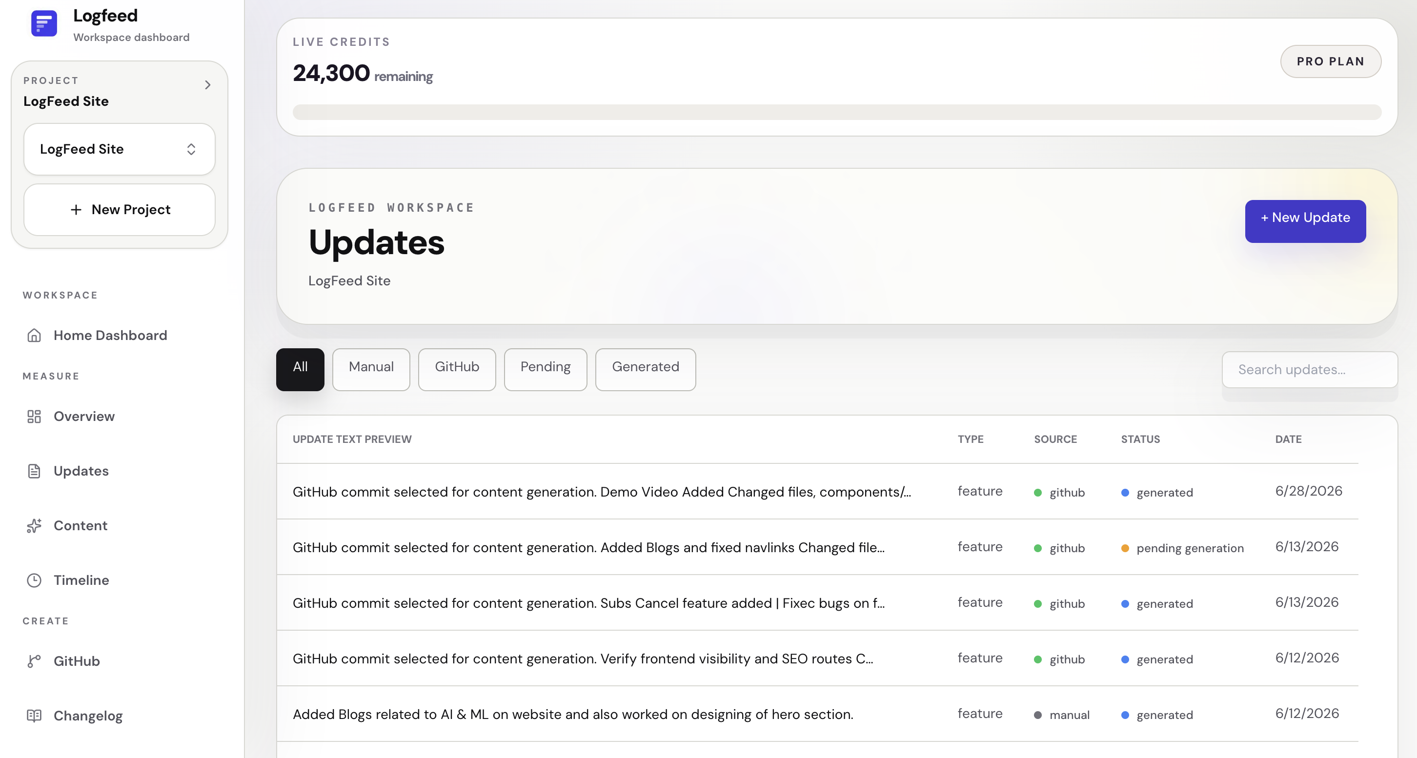 Logfeed gallery image