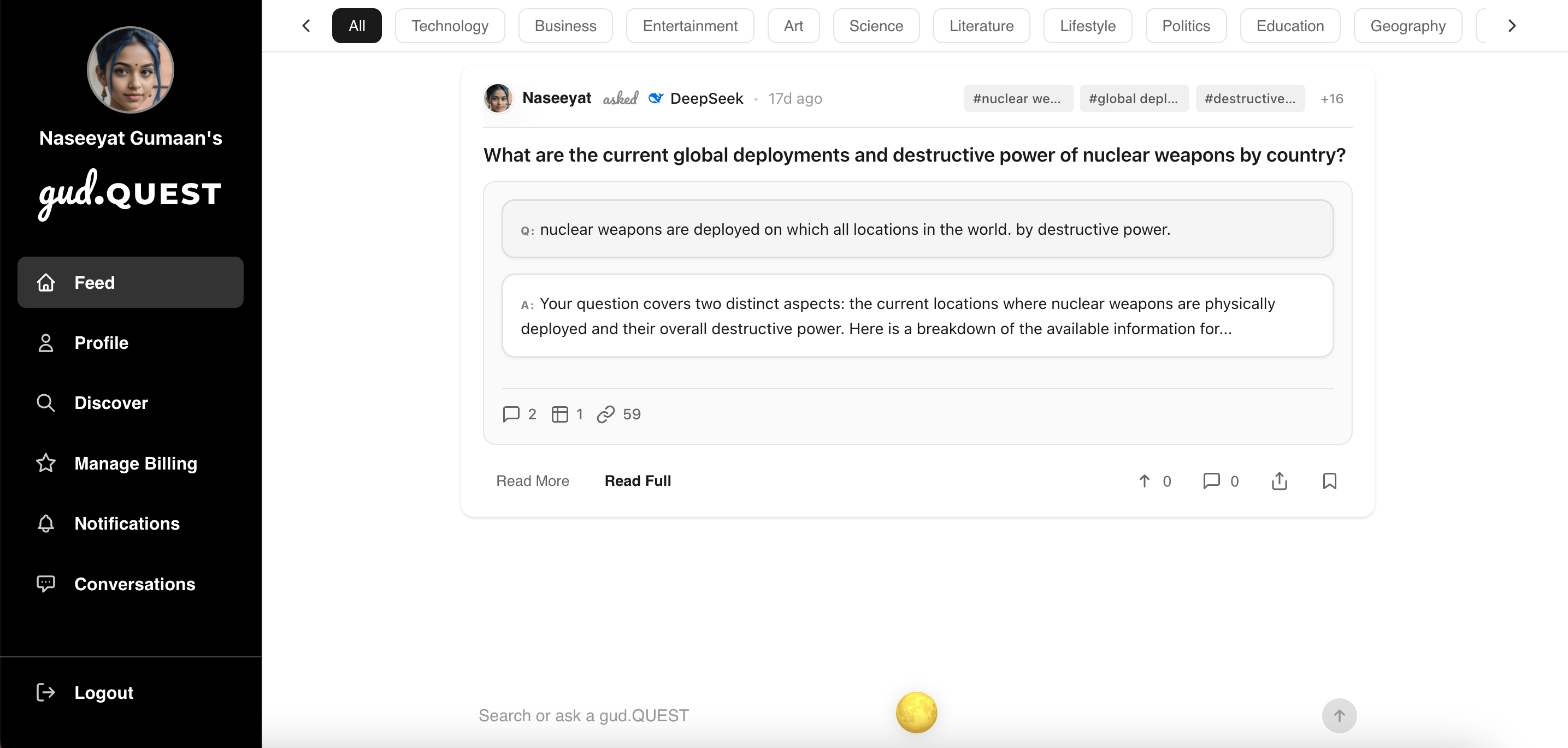 GUD.QUEST - Screenshot 3 showing product features and functionality