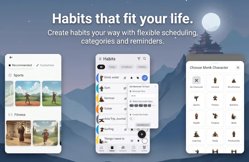 HabitMonk. Habit Tracker App for Android screenshot 2