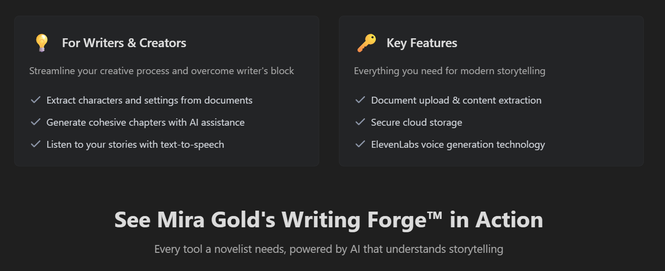 Mira Gold's Writing Forge™ gallery image