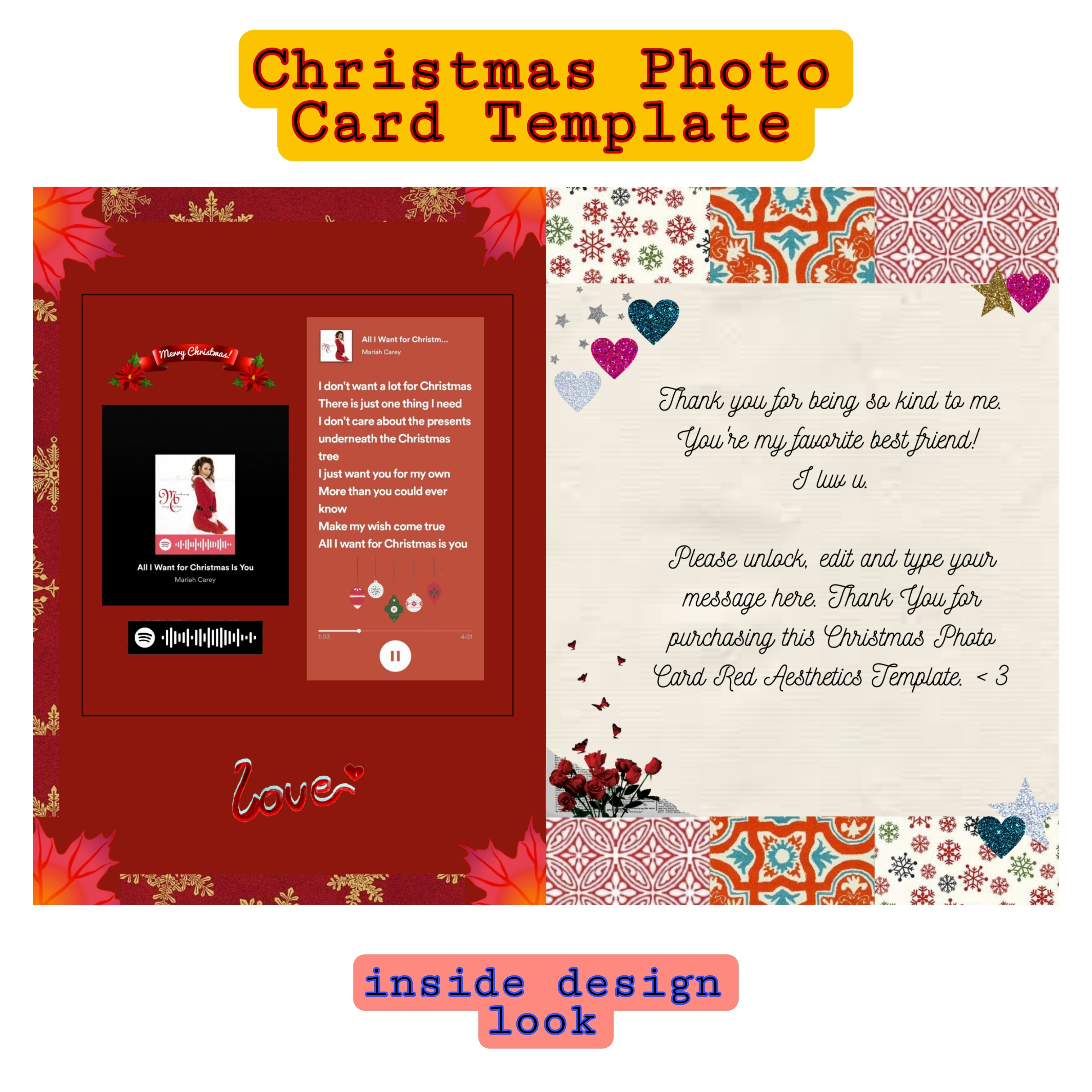 Christmas Photo Card PDF Template  gallery image