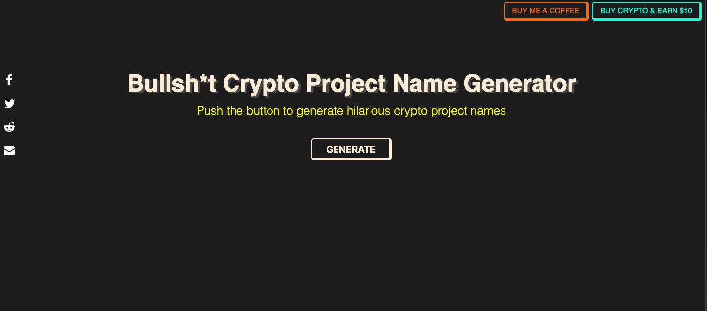 Crypto Project Name Generator gallery image