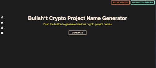 Crypto Project Name Generator Generate Hilarious Crypto Project