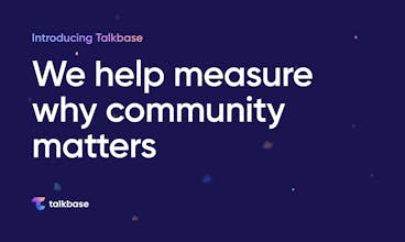 Logo Talkbase - Expérimentez la puissance de l&rsquo;analytique exploitable pour transformer l&rsquo;activité de la communauté en informations précieuses.