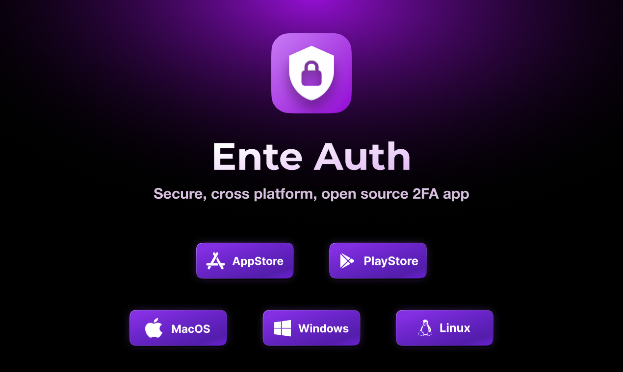 startuptile Ente Auth-Secure cross platform open source 2FA