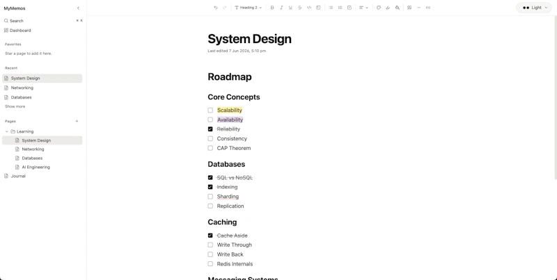 MyMemos screenshot 2