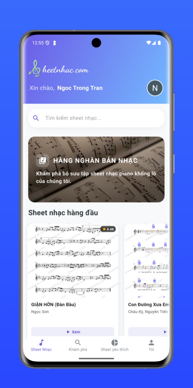 SheetNhac - Screenshot 4 showing product features and functionality