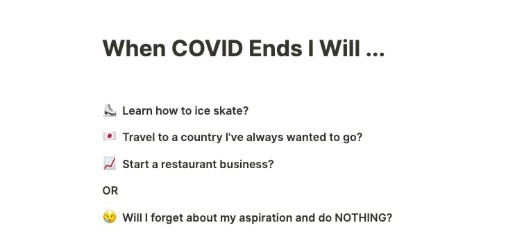 When Covid Ends ... media 1