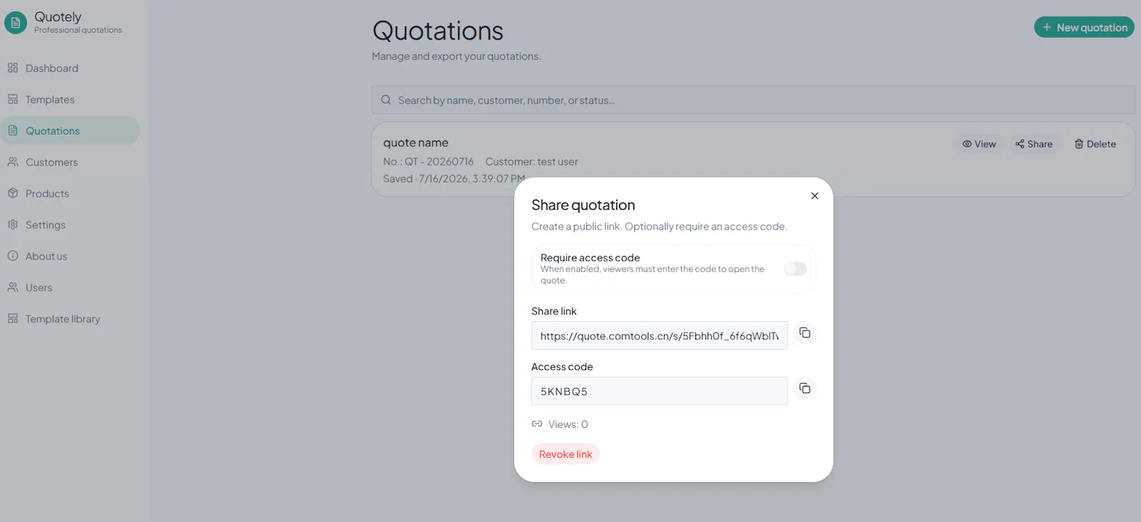 Comtools Quotely screenshot 3