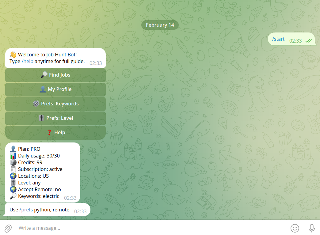 Job Hunting Bot - Main product screenshot demonstrating key features and user interface