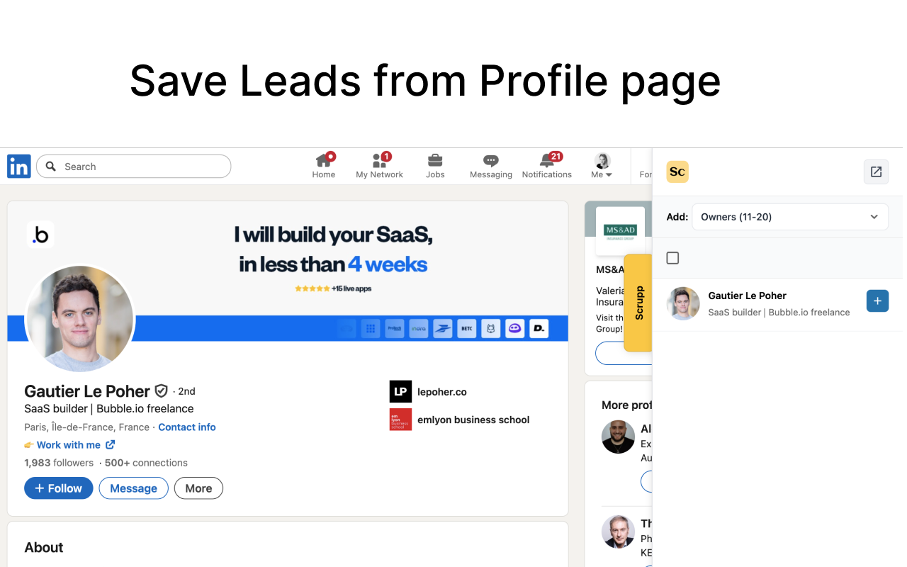 Scrupp Chrome extension gallery image