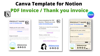 Canva template for PDF Invoice gallery image