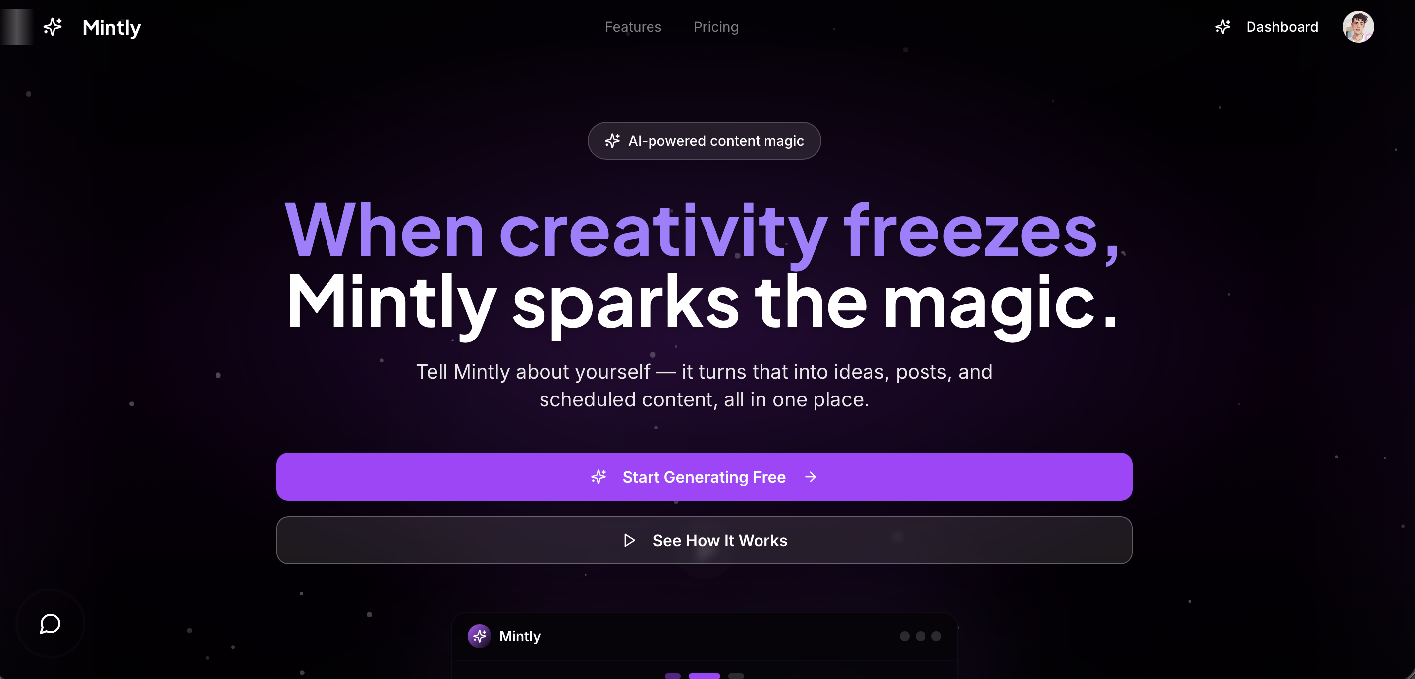 Mintly - Main product screenshot demonstrating key features and user interface
