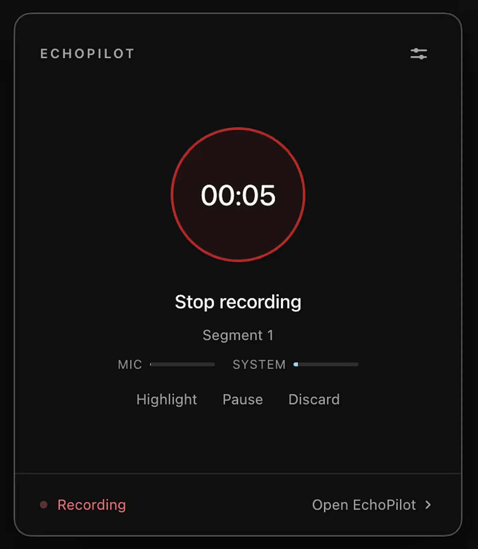 EchoPilot screenshot 2