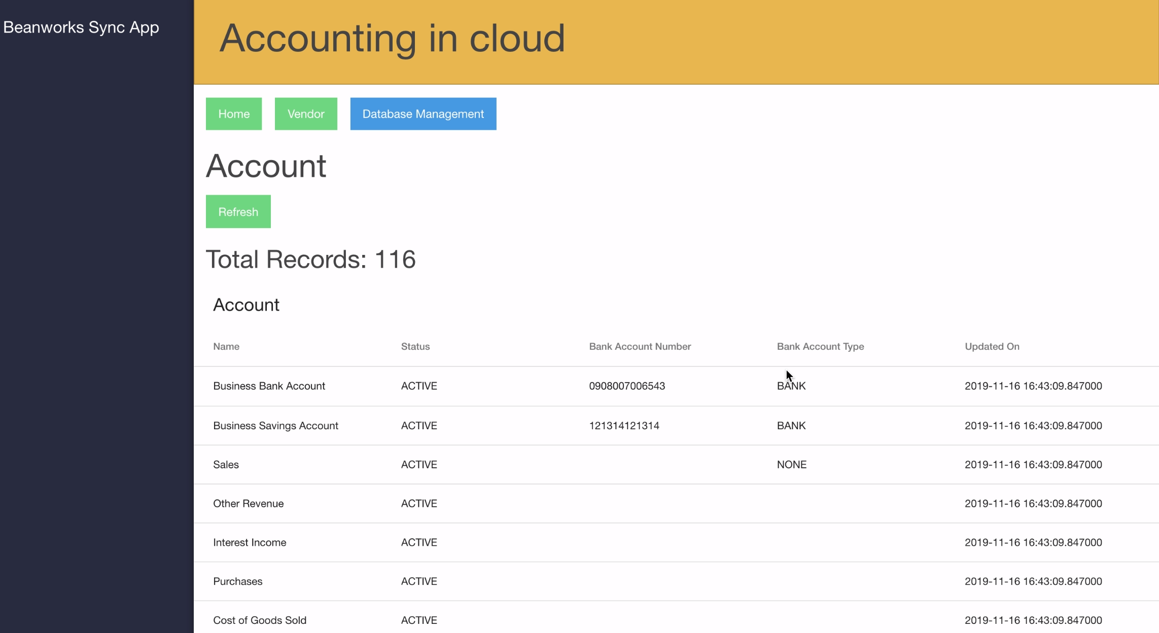 Poll option Account Page image