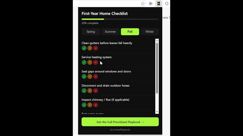 First Year Home Checklist screenshot 1 (video preview)