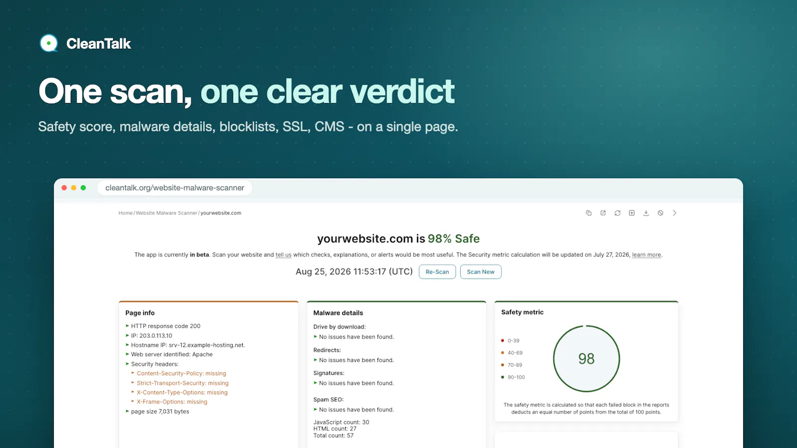 CleanTalk Website Malware Scanner screenshot 5