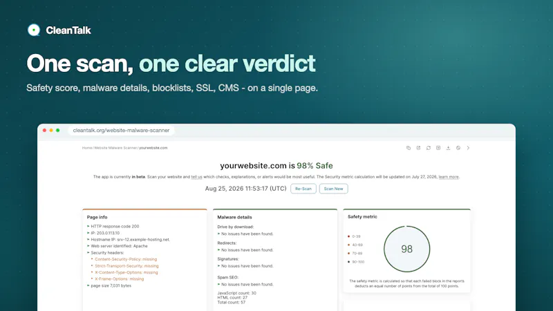 CleanTalk Website Malware Scanner screenshot 5