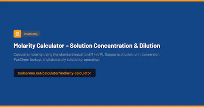 Molarity Calculator | ToolsArena.NET gallery image