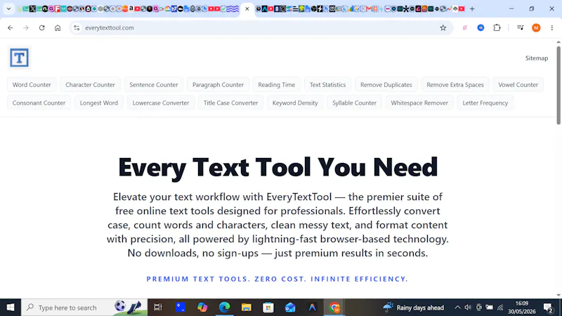 Everytexttool.com screenshot 2