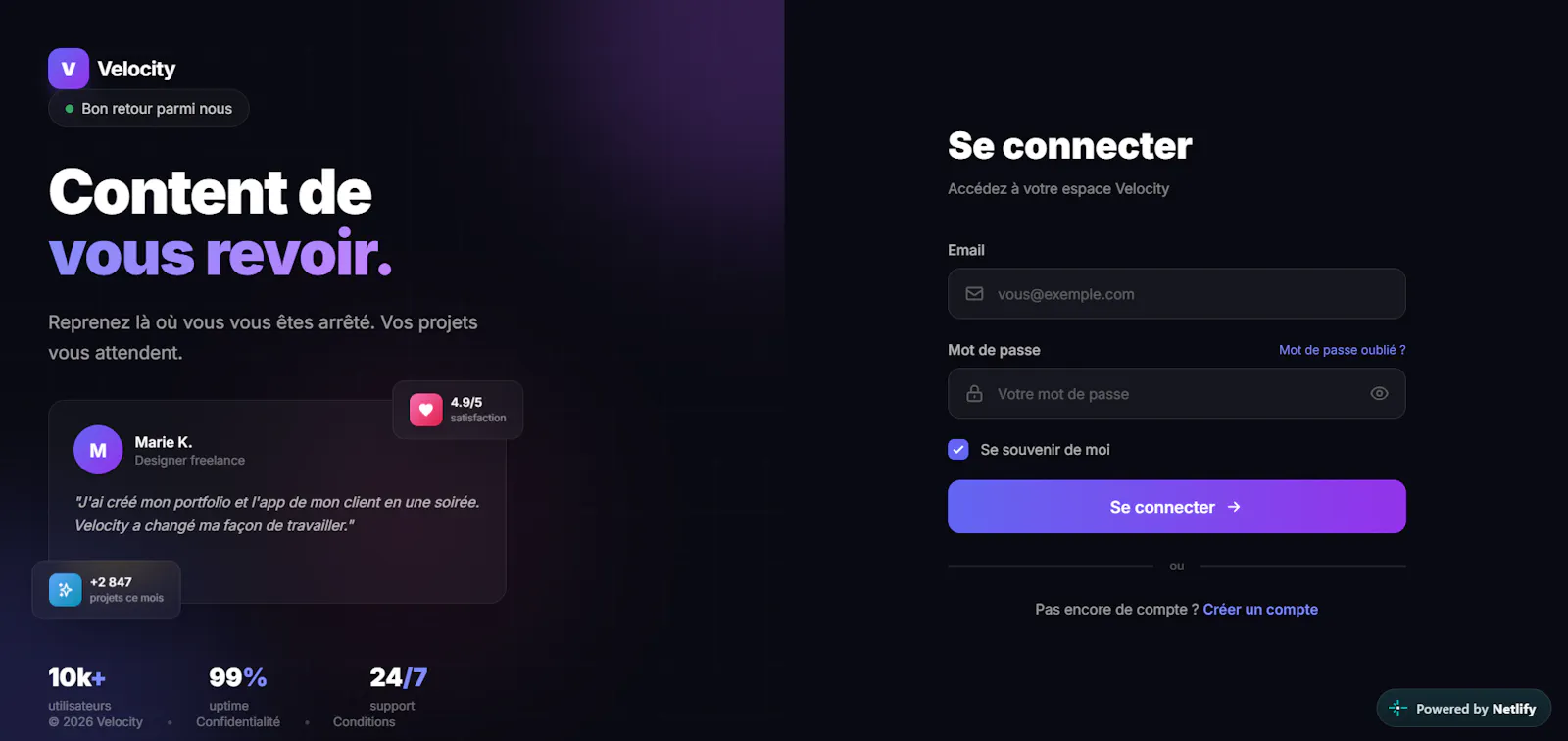 Velocity — Créez  Web & Mobile avec l'IA screenshot 17