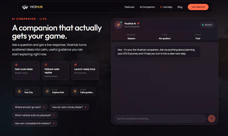 ViceHub screenshot 2