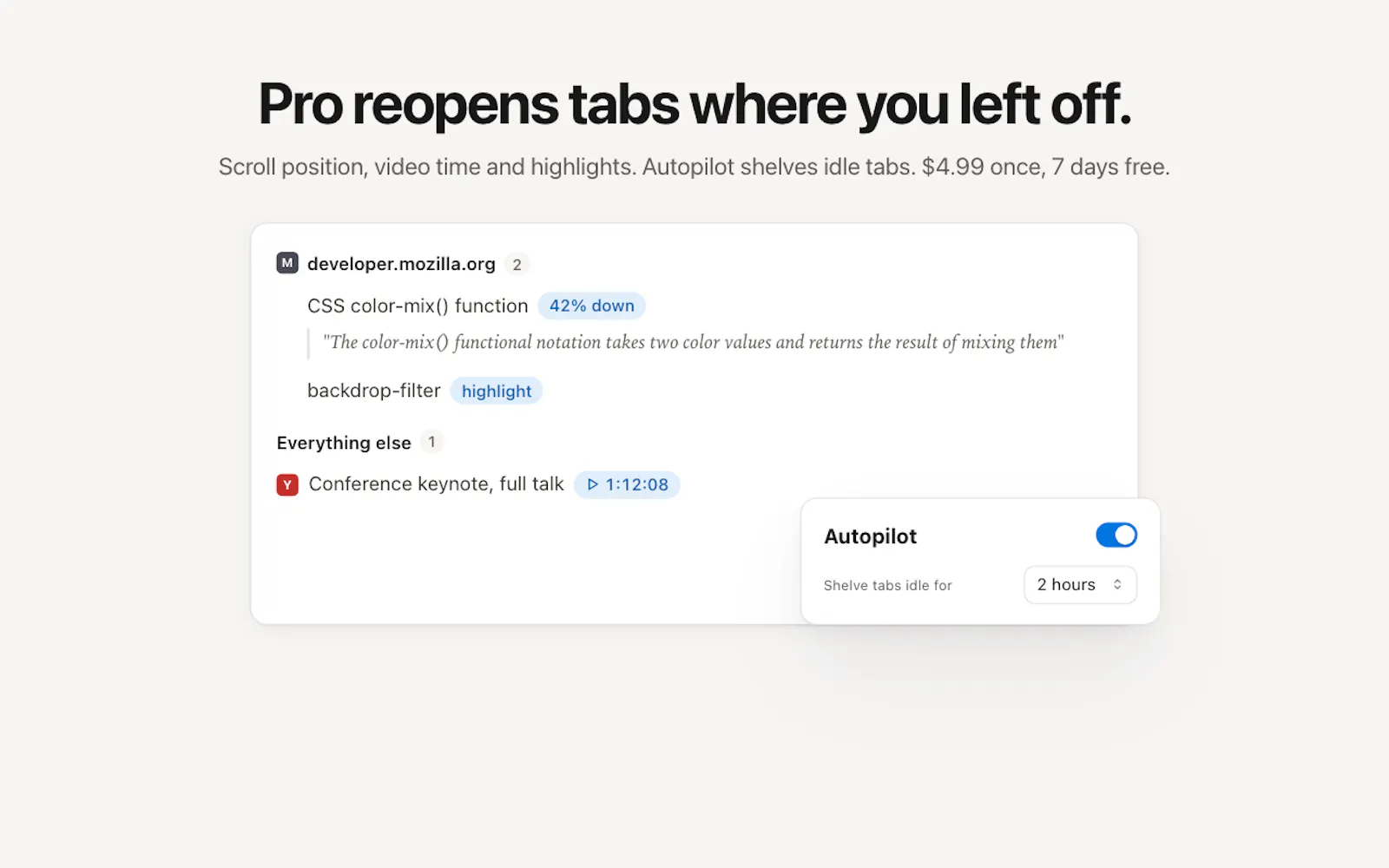 Tab Shelf screenshot 2
