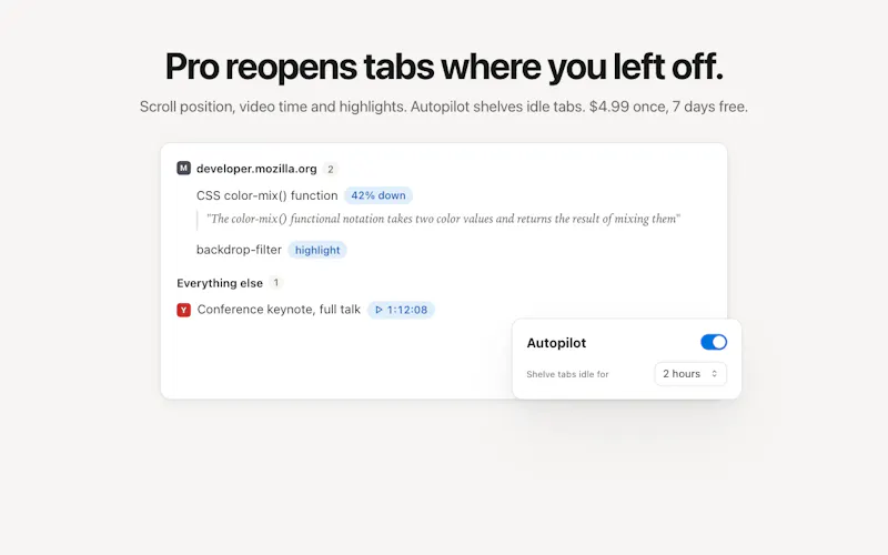 Tab Shelf screenshot 2