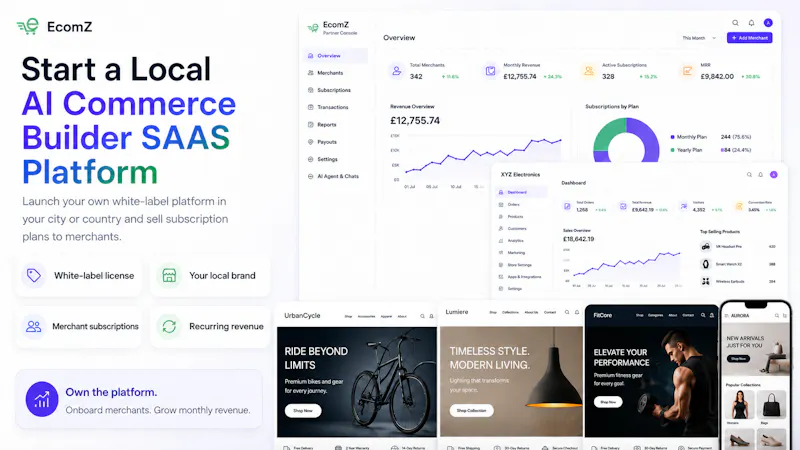 Ecomz AI Multi-Tenant SAAS Store Builder screenshot 3