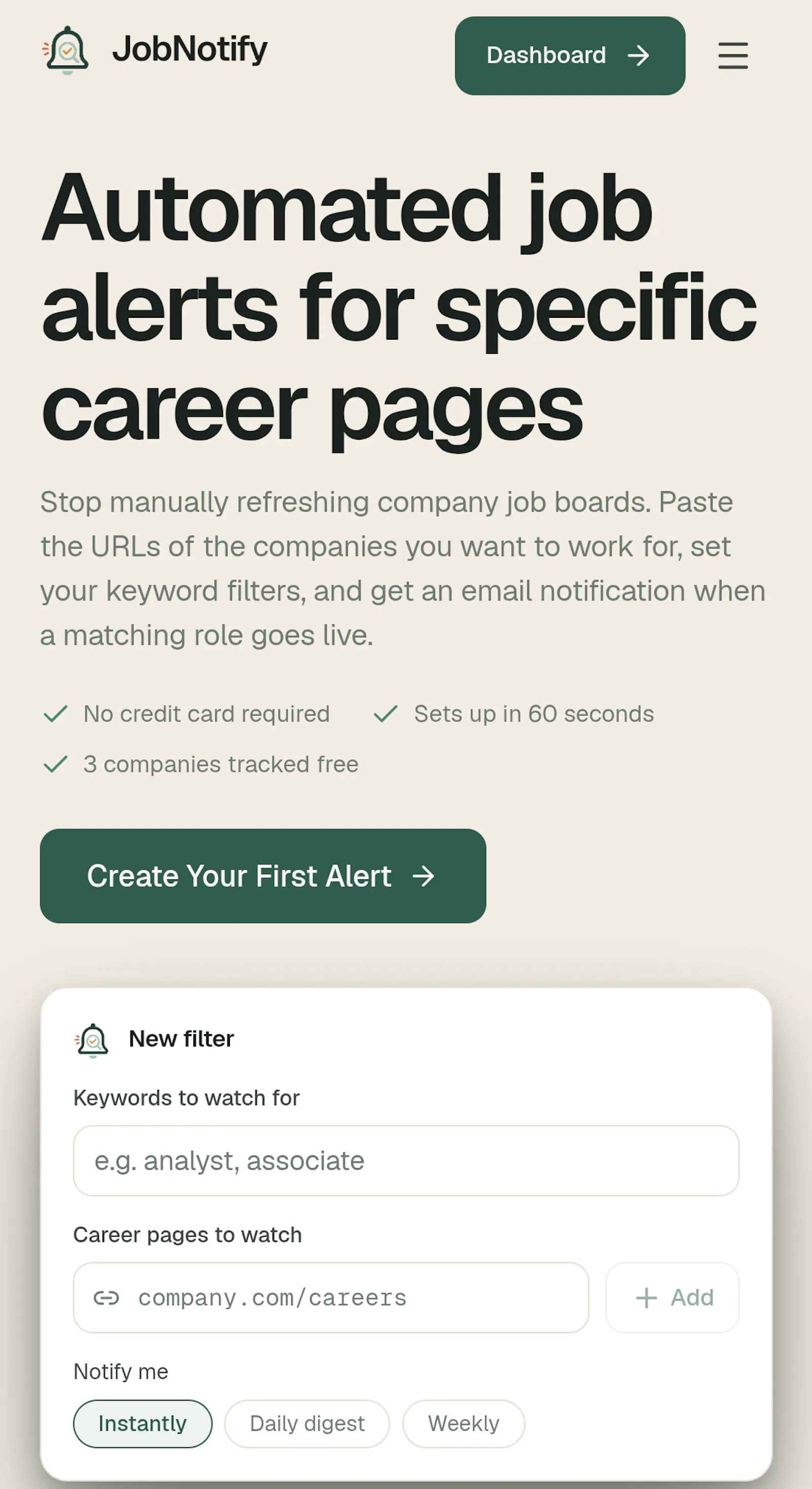 JobNotify screenshot 1