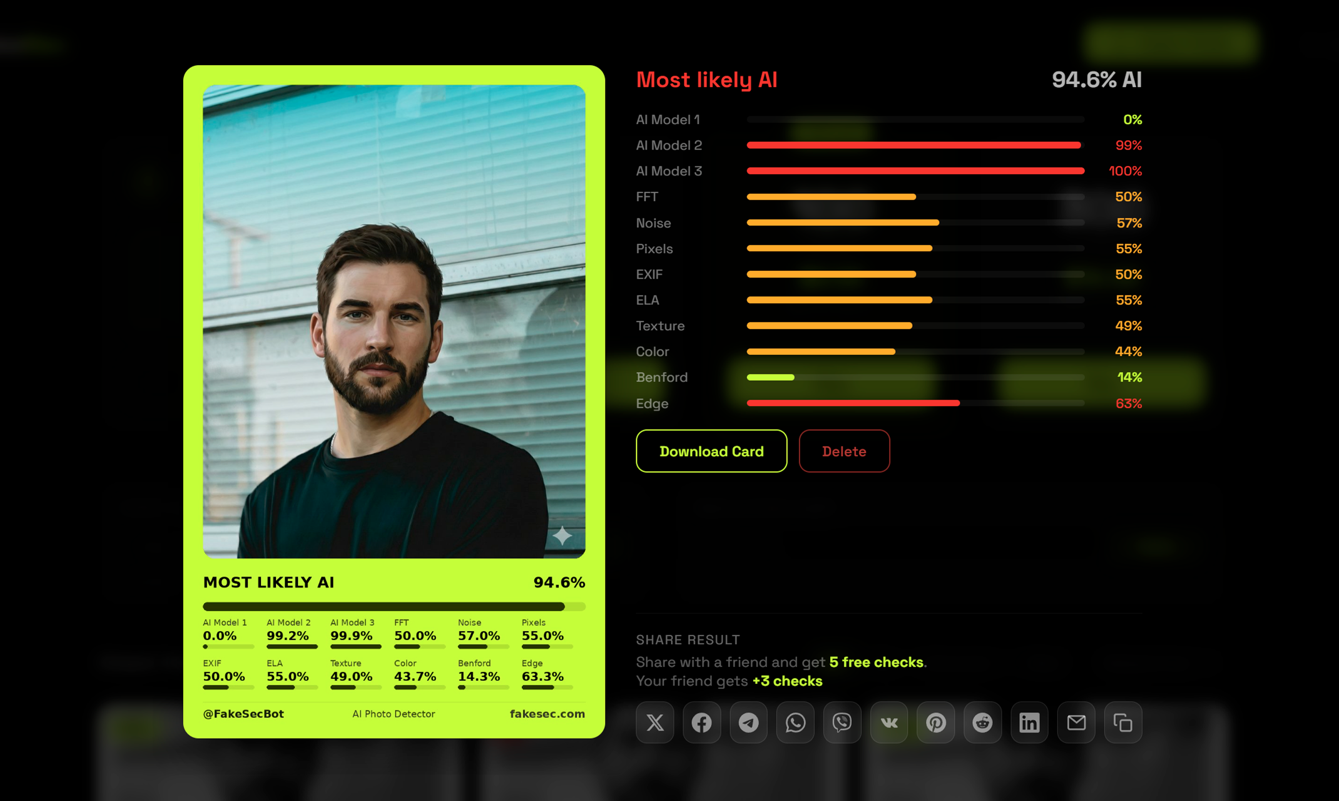 FakeSec - AI Photo Detector - Screenshot 5 showing product features and functionality