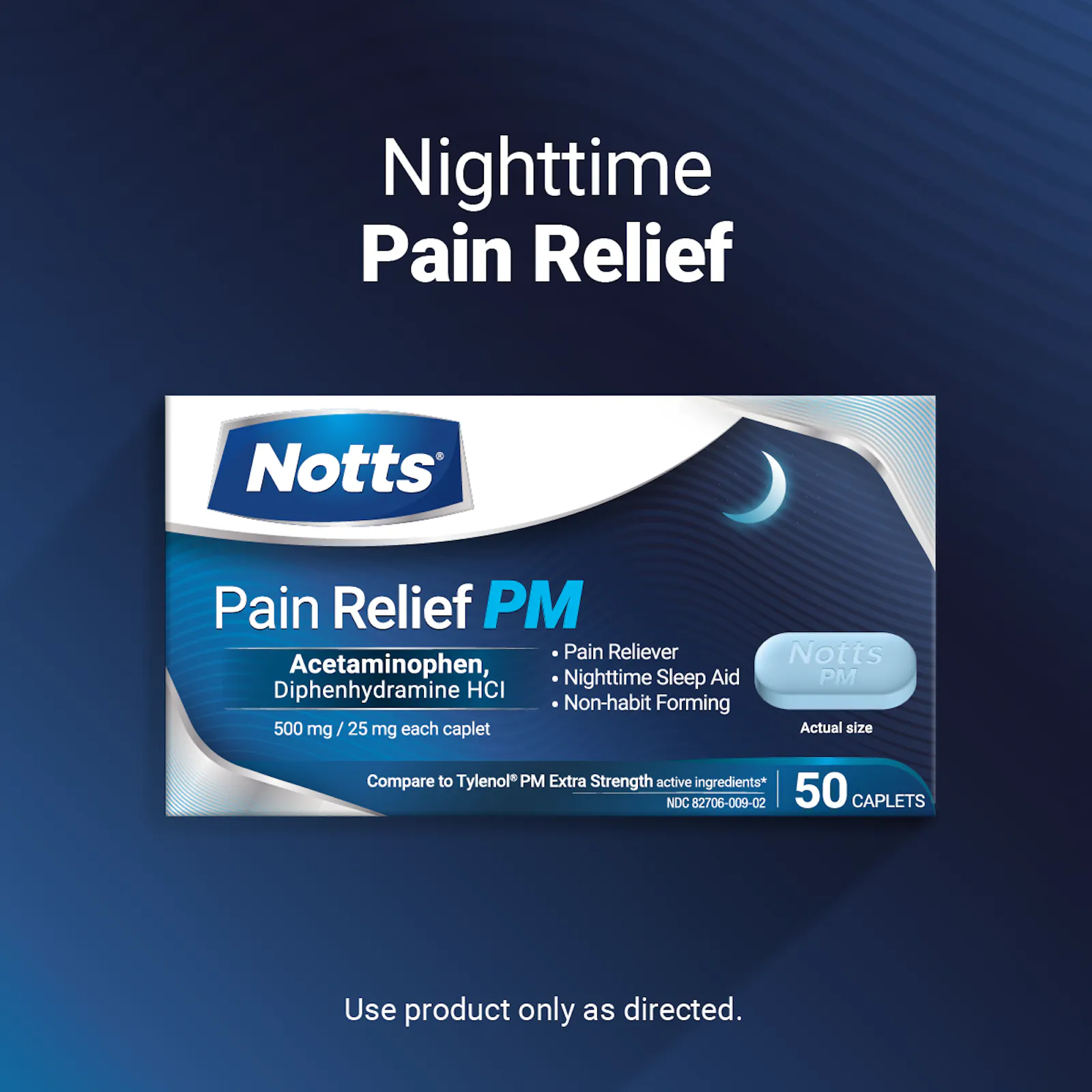 NOTTS Pain Relief PM 50 Caplets screenshot 1