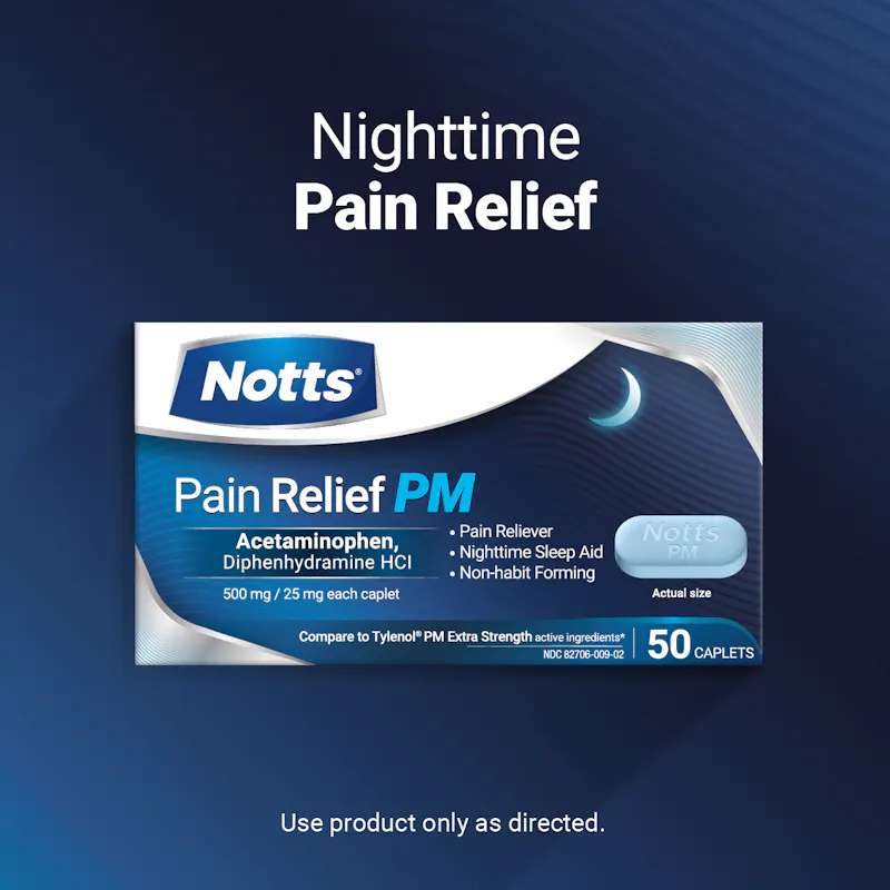NOTTS Pain Relief PM 50 Caplets screenshot 1