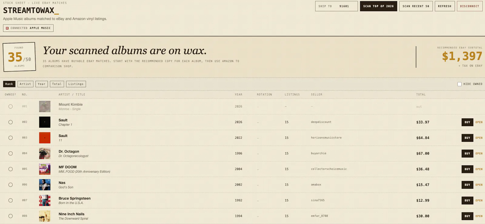Stream To Wax screenshot 3