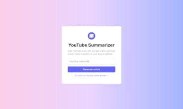 YouTube Summarizer gallery image