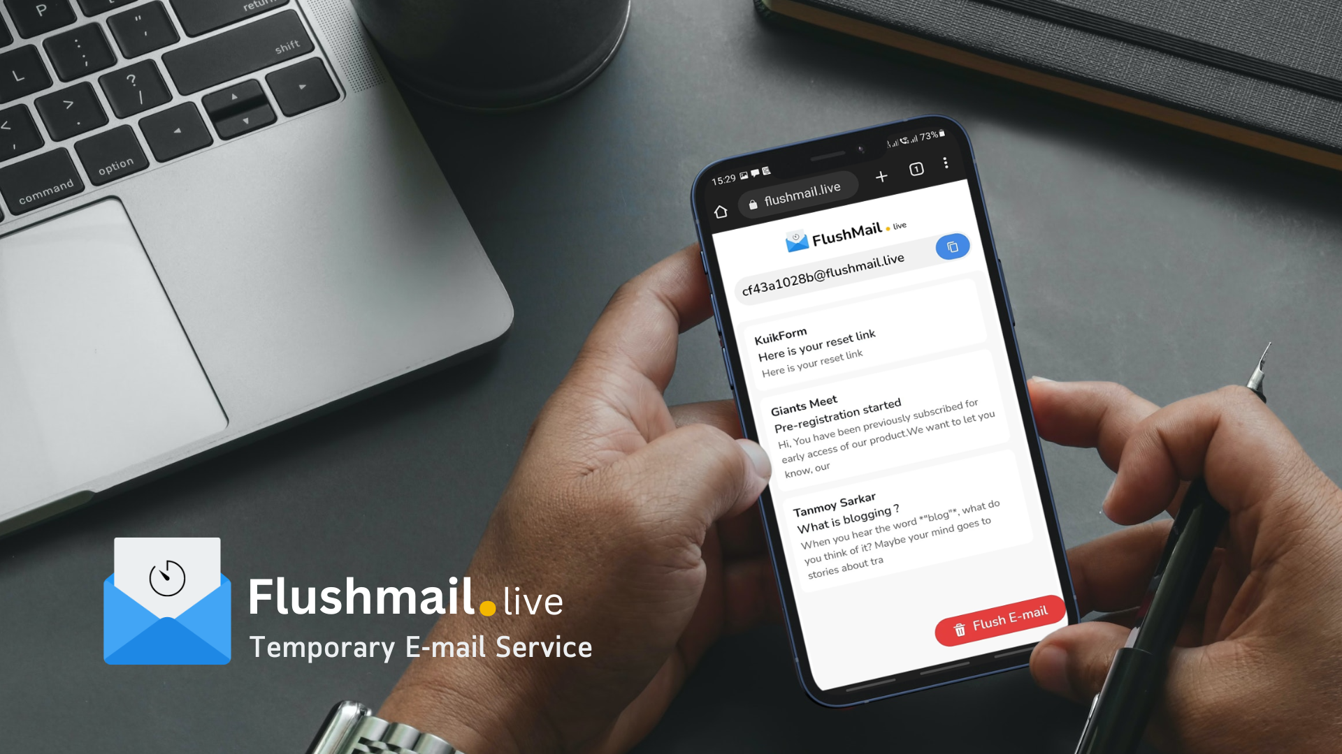 Flushmail.live - FlushMail.Live를 사용하여받은 편지함의 스팸 메일을 피하십시오 미디어 1