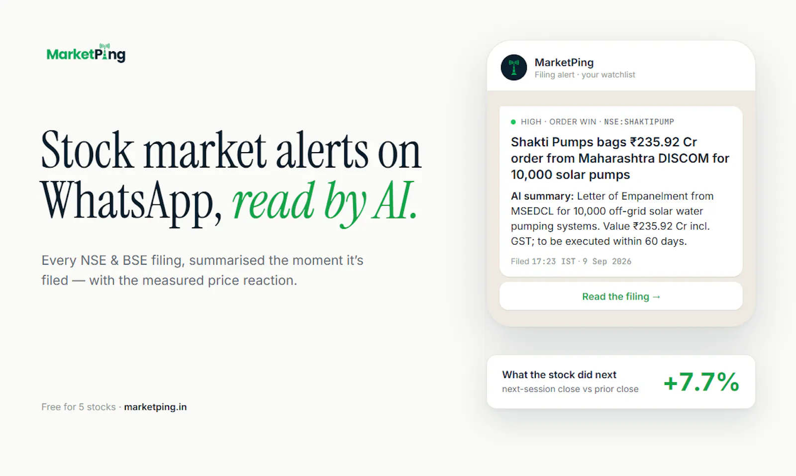 MarketPing screenshot 2