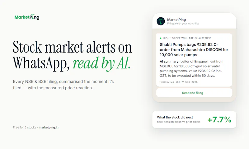 MarketPing screenshot 2