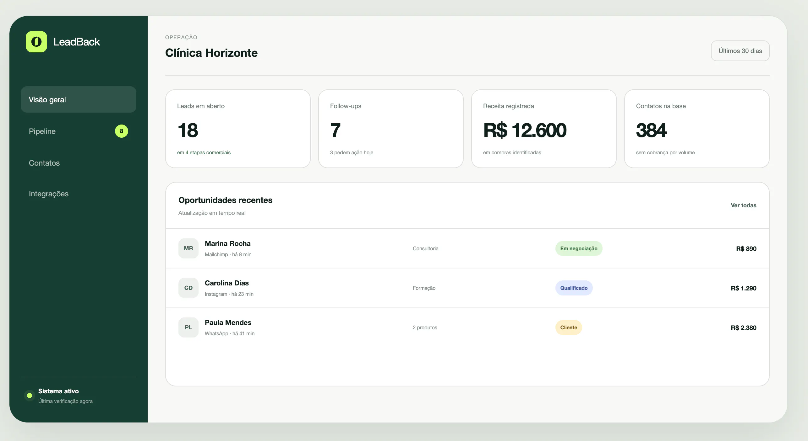 LeadBack CRM gallery image