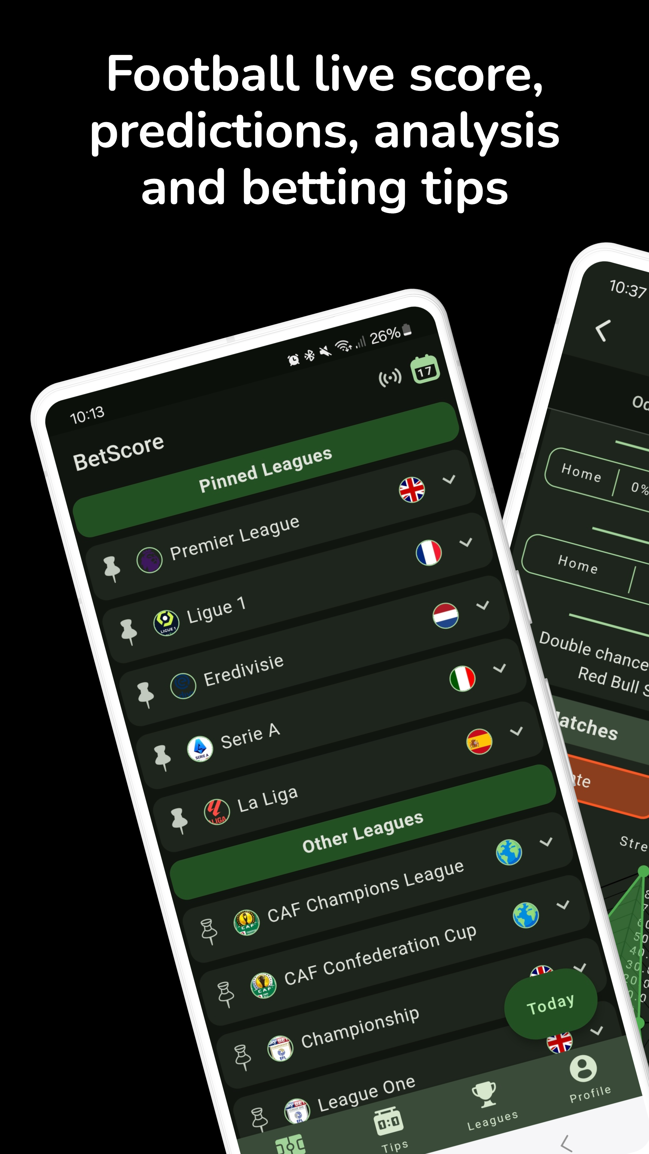 Application de football BetScore media 4