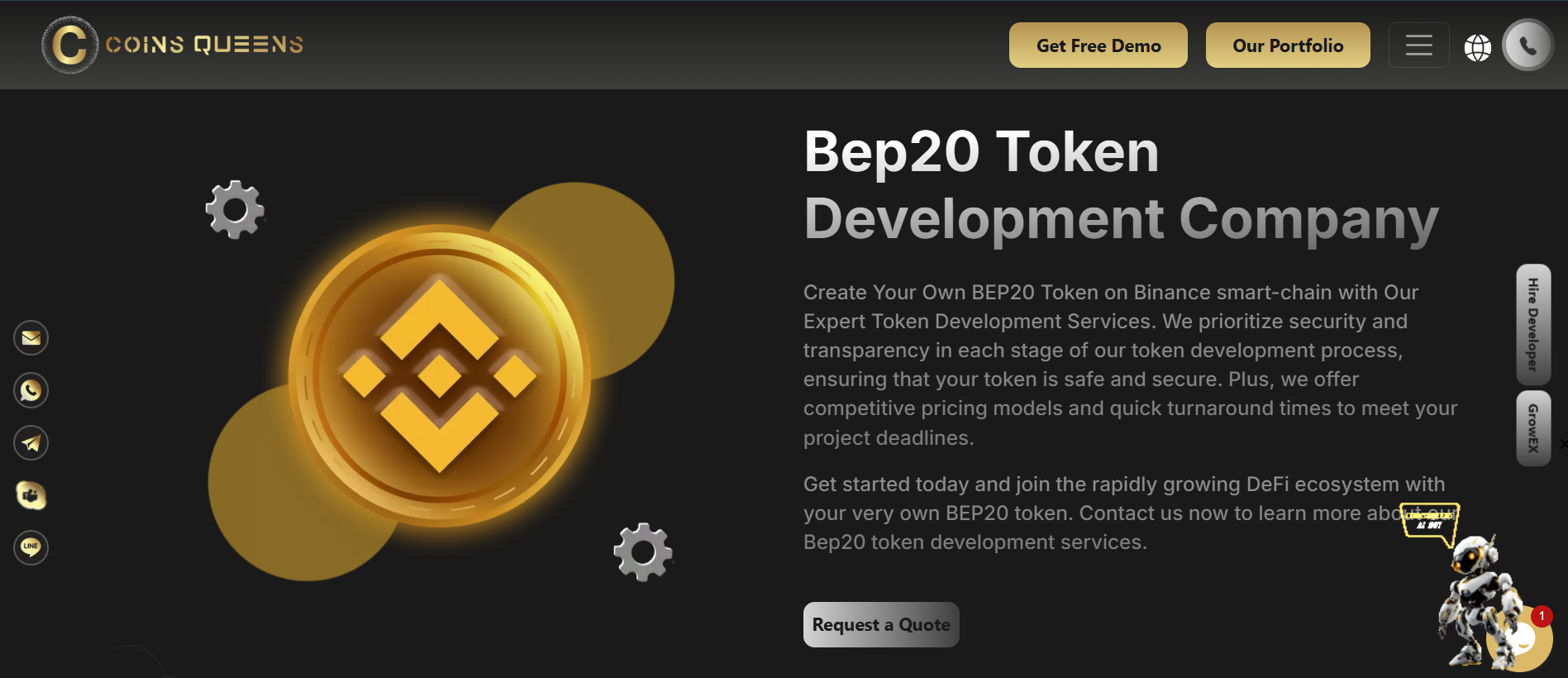 Binance Bep20 Token Development - Main product screenshot demonstrating key features and user interface