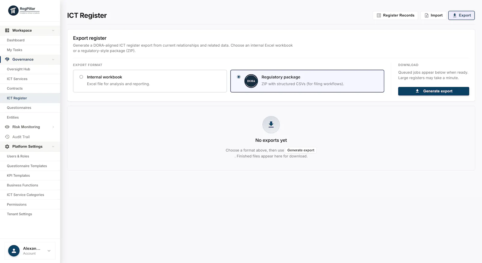 RegPillar screenshot 2