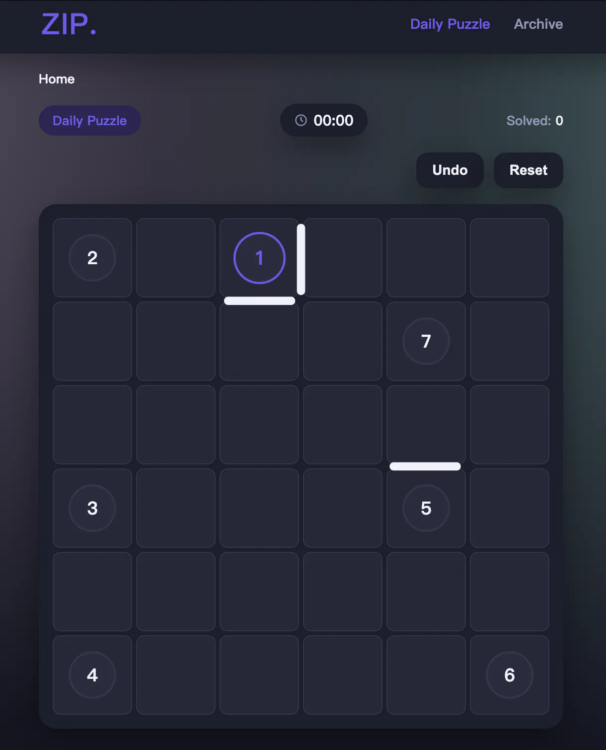 Zip Game — Daily Logic Puzzle gallery image