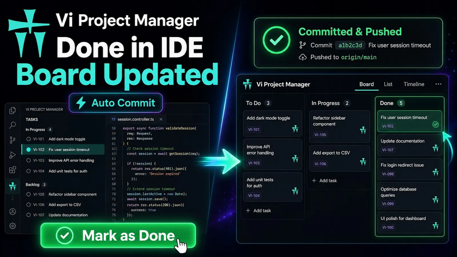 Vi Project Management screenshot 1 (video preview)
