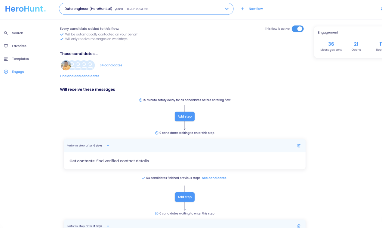 Mídia 6 de Recrutagpt (por herohunt.ai) - Encontre e alcance o melhor talento no piloto automático completo