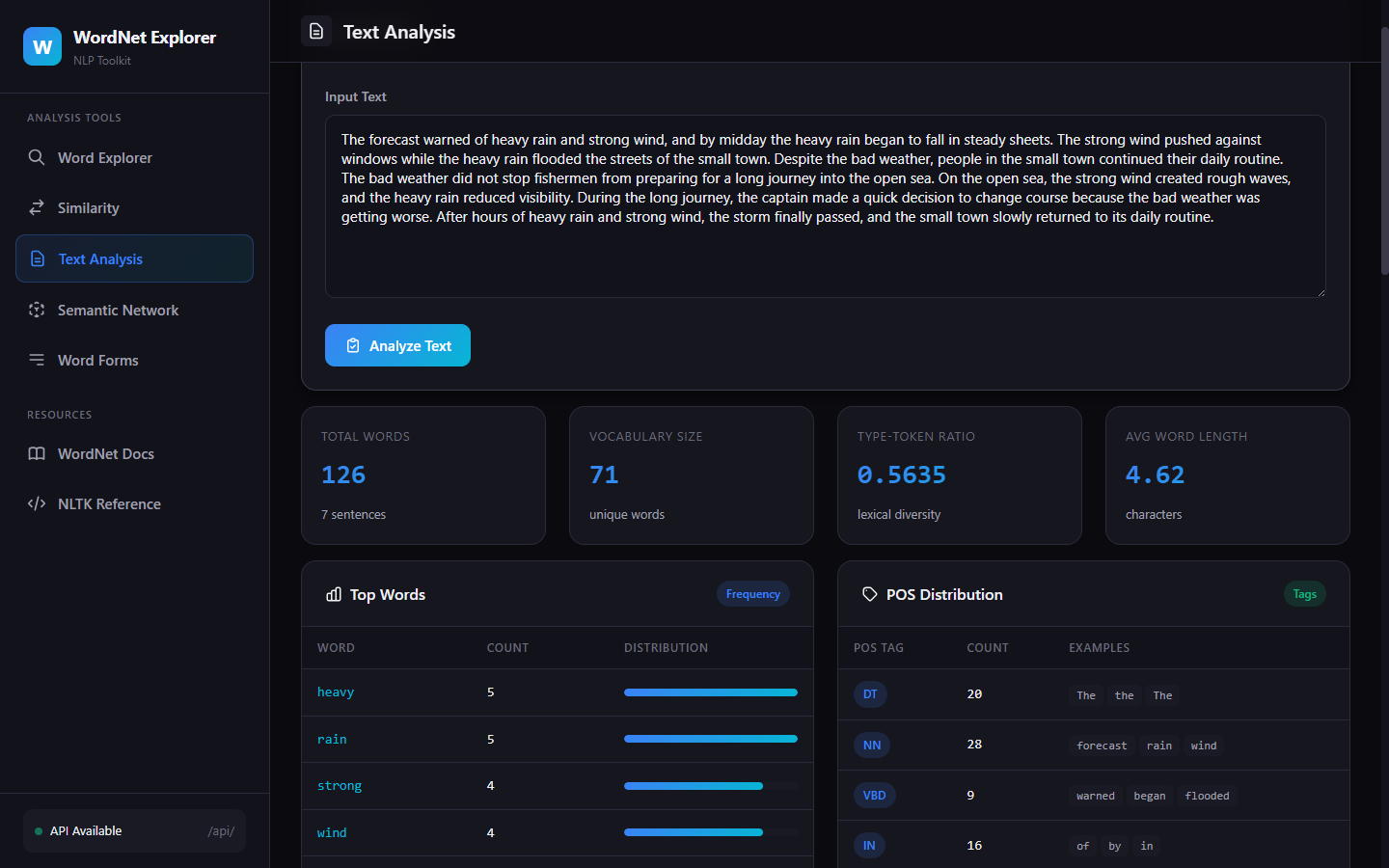 WordNet Explorer: NLP Toolkit gallery image