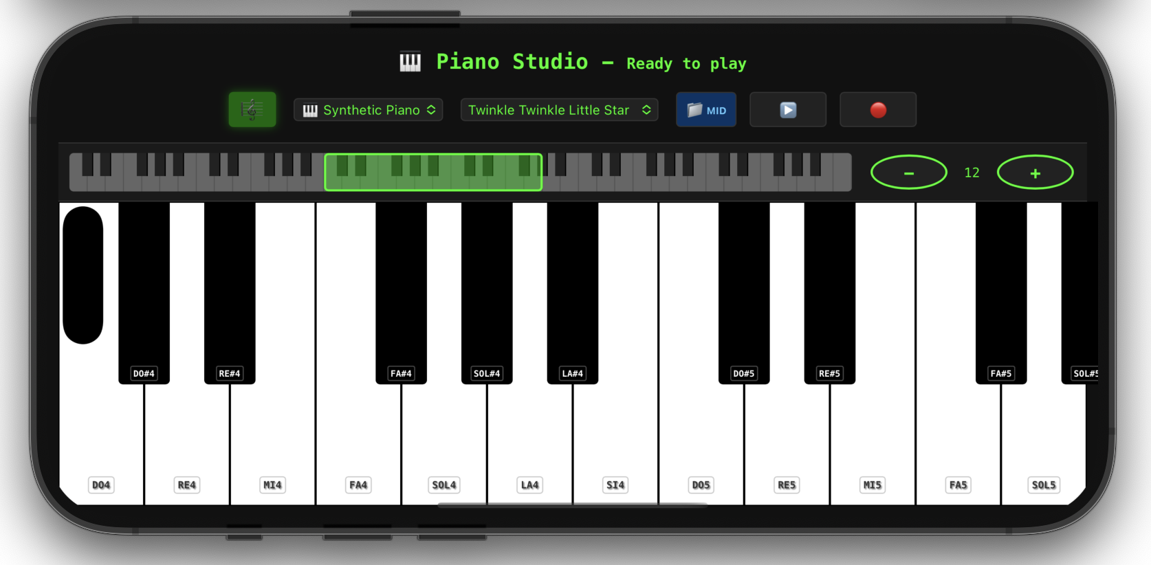 Piano Studio Mobile - Un pianoforte portatile completo da 88 tasti per iOS media 2