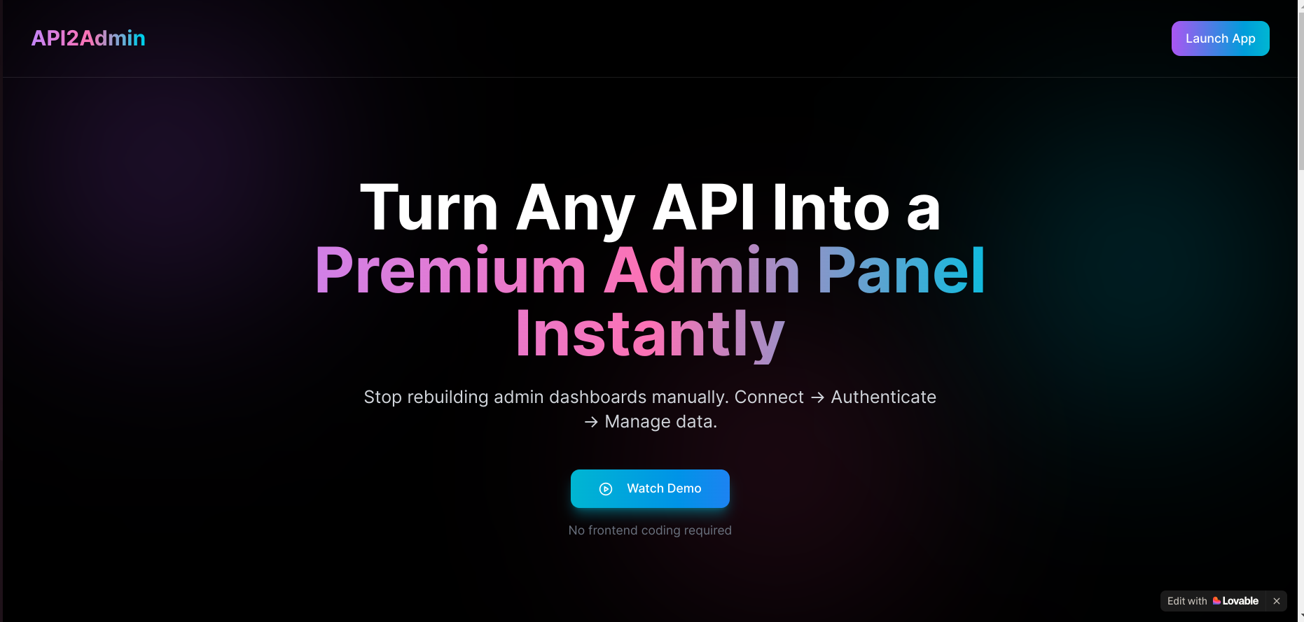 API2Admin gallery image